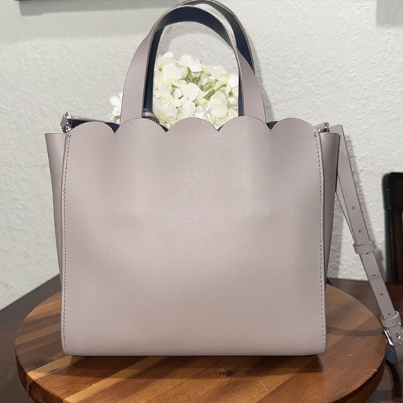 Kate Spade Magnolia Street Small Mina Gray/Blue Leather Satchel Bag - Picture 5 of 12